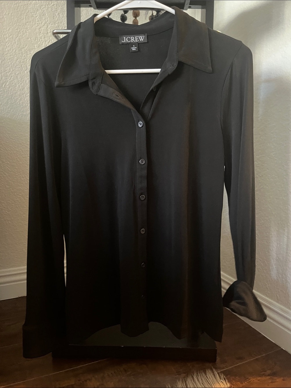J. Crew Black Button-Down Long Sleeve Shirt